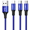 کابل تبدیل USB به microUSB / USB-C / لایتنینگ باسئوس مدل CAMLT-SU13 طول 1.2 متر